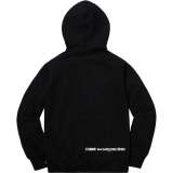 Supreme CDG Split Box Logo Hoodie Unisex Misplaced Patchwork Plush Casual Street Sweatshirts