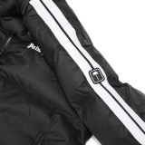 Palm Angels Fashion Classic Winter Warmth Jacket Unisex Retro Black Full Zip Down Coat