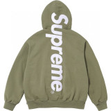 Supreme Week8 Satin Applique Hoodie Letter Embroidered Logo Sweatshirts