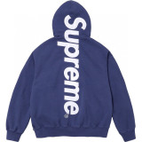 Supreme Week8 Satin Applique Hoodie Letter Embroidered Logo Sweatshirts