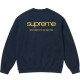 Supreme NYC Crewneck Pullover Letter Embroidered Logo Sweatshirts