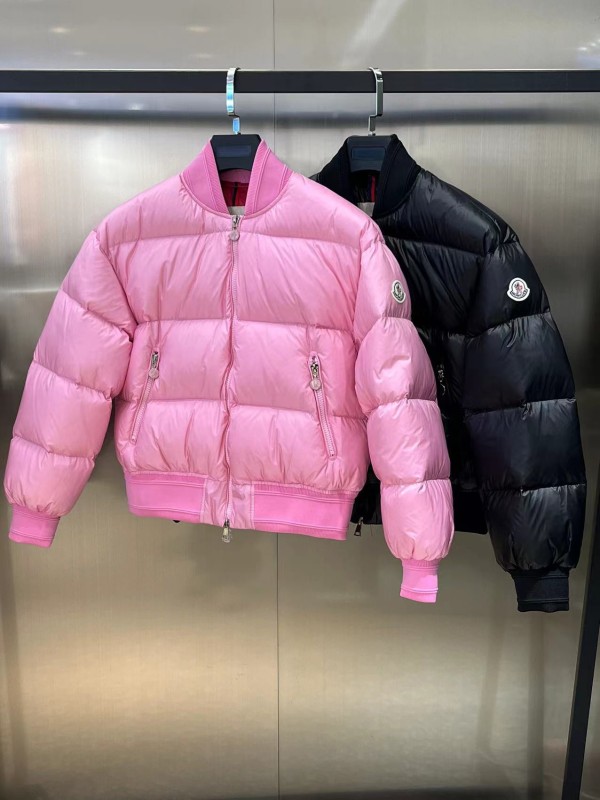 Moncler Women Baseball Jacket Full Zip Short Down Jacket