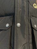 Gucci x The North Face Unisex Embroidery Logo Full Zip Hoodie Down Jacket Black