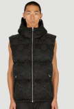 Gucci Classic Full GG Logo Jacquard Print Unisex Hoodies Zip Down Vests Coats