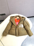 Gucci x The North Face Unisex Full jacquard Logo Full Zip Hoodie Down Jacket
