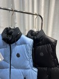 Moncler Tago Unisex Zip Down Vest Classic Standing Collar Down Vest Coats