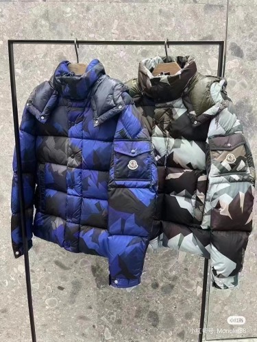 Moncler Mosa Classic Fashion Down Jacket Men Camouflage Hoodie Down Coats