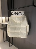 Moncler Huppe Women Zipper Brim Design Down Jacket Hoodie Full Zip Down Jacket
