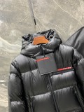 Prada Fashion Unisex Casual Bread Down Jacket Red Label Lightweight Short Down Jacket