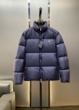 Prada Classic Re-Nylon Down Jacket Unisex Metal Triangle Logo Casual Down Jacket