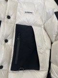 Burberry Classic Color Block Fashion Down Jacket Men British Style Full Zip Hoodies Down Jacket Coats