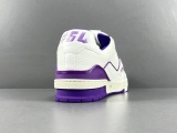 Louis Vuitton Trainer Fashion Low Casual Board Shoes Men Rendering Sneakers White Purple