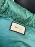 Gucci Pure 90 White Duck Down Jacket Unisex Lightweight Warm Simple Elegant Down Jacket