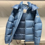 MONCLER X FRGMNT Acanthus Short Down Jacket Unisex Mountain Embroidery Letter Print Hoodie Down Jacket