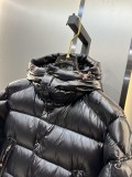 Moncler Classic Fashion Mid Length Down Jacket Unisex Full Zip Hoodie Down Jacket