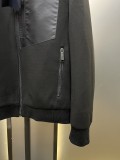 Prada Classic Fashion Sweater Down Jacket Men Full Zip Hoodies Down Coat