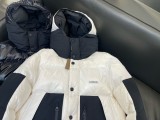 Burberry Classic Color Block Fashion Down Jacket Men British Style Full Zip Hoodies Down Jacket Coats