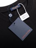 Louis Vuitton Embroidery Logo Short Sleeve Unisex Casual Gradient Cotton T-Shirts