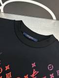 Louis Vuitton Embroidered Gradient Round Neck Pullover Unisex Sports Sweatshirts High-Quality