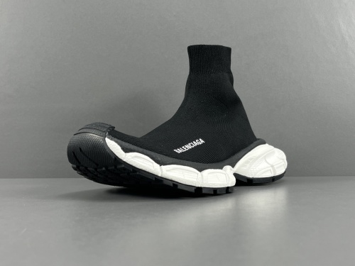 Balenciaga Speed Running Classic Socks Shoes Unisex Casual Boots Black