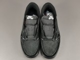 Nike X Travis Scott X Air Jordan 1 Low Black/Phantom Unisex Retro Casual Running Shoes