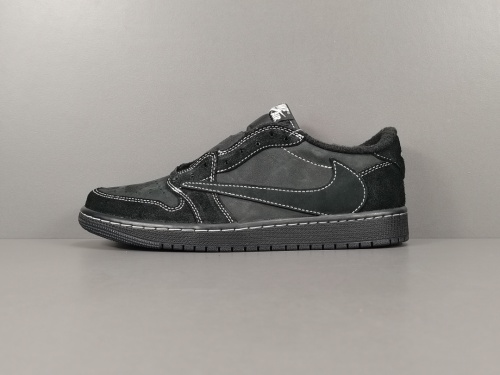 Nike X Travis Scott X Air Jordan 1 Low Black/Phantom Unisex Retro Casual Running Shoes