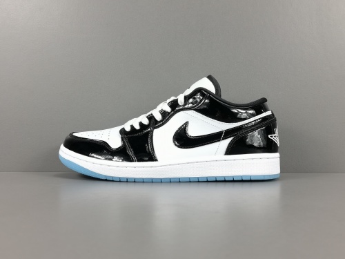 Nike Air Jordan Retro 1 Low Concord  AJ1 Unisex Patent Leather Basketball Sneakers Shoes
