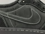 Nike X Travis Scott X Air Jordan 1 Low Black/Phantom Unisex Retro Casual Running Shoes