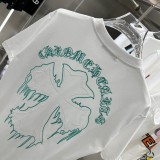 Chrome Hearts Sanskrit cross patch Short Sleeve Unisex Street Casual T-shirts