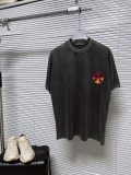 Chrome Hearts Cracked Sanskrit Cross Print Short Sleeve Unisex Retro Old Street Casual T-shirts