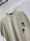 Chrome Hearts Cross Print Short Sleeve Unisex Retro Old Street Casual T-shirts