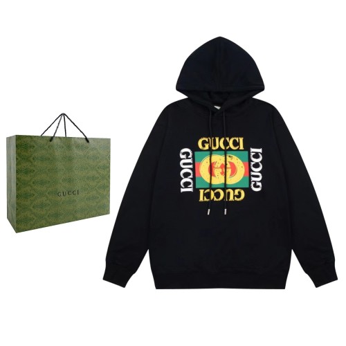 Gucci Unisex Classic Retro Double GG Logo Pullover Casual  Easy Matching Hoodies Sweatshirts
