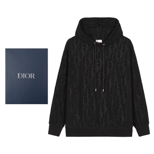 Dior Classic Full DR Jacquard Logo Pullover Unisex Casual Comfortable Simplicity Hoodies Sweatshirts