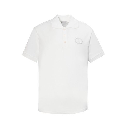 Dior CD Icon Logo Polo Collar Short Sleeve Men Elegant Simplicity  Casual T-Shirts