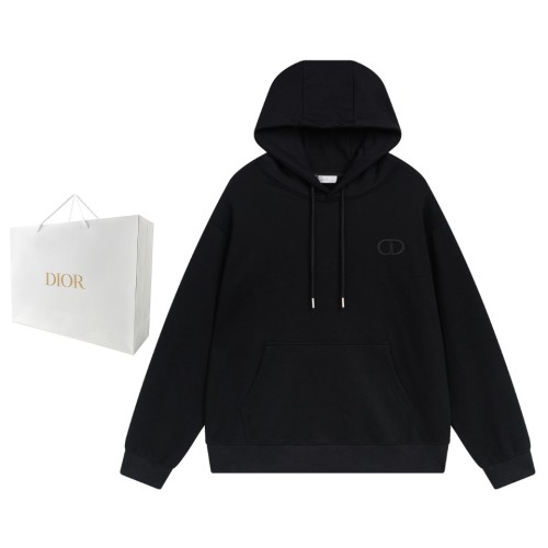 Dior Classic Letter Concave Convex Three-dimensional Embroidery Logo Hoodie Unisex Casual Sweatshirts