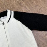 Dior Women Maheimao Color Blocking Zippered Cardigan Jacket