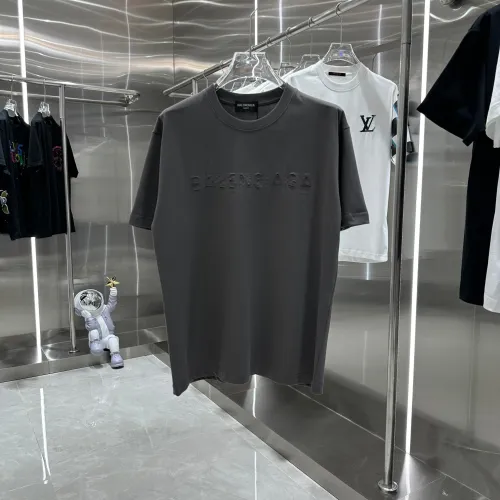 Balenciaga Embroidery Logo Short Sleeve Unisex Casual Cotton T-Shirts