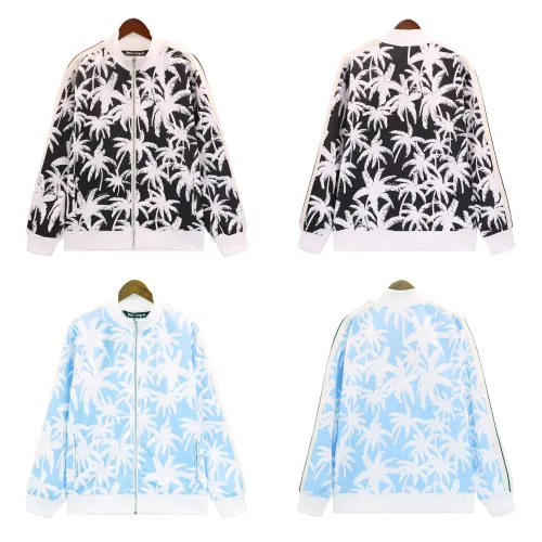 Palm Angels Full Logo Print Sports Jacket Men Palm Tree Pattern Sports Top Jacket