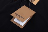 Burberry Classic Plaid Patchwork Woven Collar Polo Shirt Men TB Short Sleeve