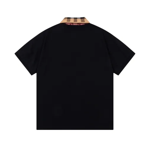 Burberry Classic Plaid Patchwork Woven Collar Polo Shirt Men TB Short Sleeve