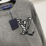 Louis Vuitton Fashion Jacquard Wool Pullover Unisex Casual Embroidery Logo Sweater