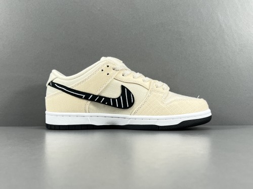 Albino & Preto X  Nike  SB Dunk Low Pro Pearl White Fashion Unisex Casual Sneakers Street Sports Board Shoes