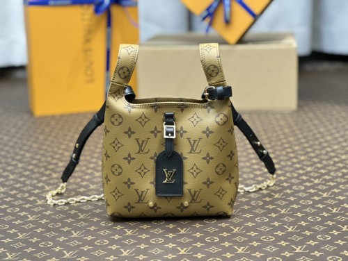 Louis Vuitton M46816 ATLANTIS Handbag Full Monogram Pattern Hand Bag Yellow Sizes:17*17*17CM