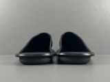 Balenciaga Slippers Unisex Calfskin Logo Flat Bottom Fashion Slippers Black