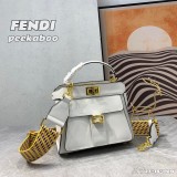 Fendi Peekaboo Handbag Fashion Classic Twist Lock Handbag Crossbody Bag Sizes:23*18*15CM