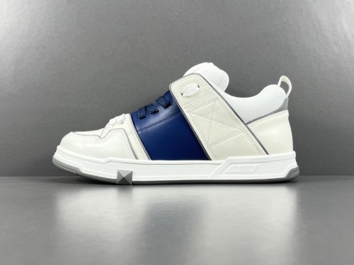 Valentino Open Skate Fashion Casual Sports Shoes Men Street Sneakers Blue