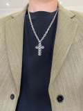 Gucci Anger Forest Double GG Necklace Cross Pendant Necklace