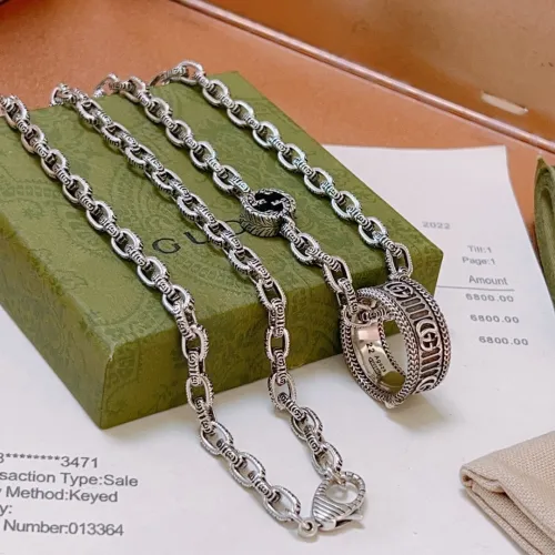 Gucci Anger Forest Classic GG Pendant Chain Necklace Unisex Vintage Necklace 60CM
