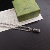 Gucci Classic Heavy Industry Technology Chain Necklace Men Vintage Necklace