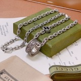 Gucci Anger Forest Classic GG Pendant Chain Necklace Unisex Vintage Necklace 60CM